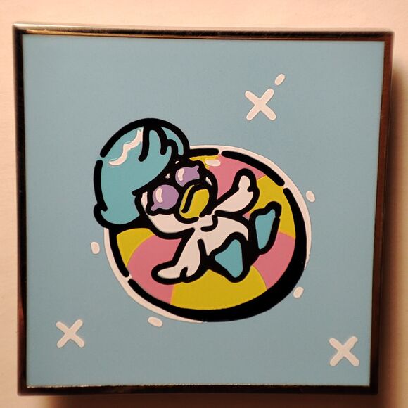 Pokemon TCG Quaxly Lazy Summer Enamel Pin Official Nintendo Lapel Badge Figure - Picture 1 of 3